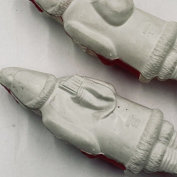 2 Vintage Irwin Standing Christmas Santa Claus w Gifts & Toy Sack Plastic 4" - Picture 7 of 16